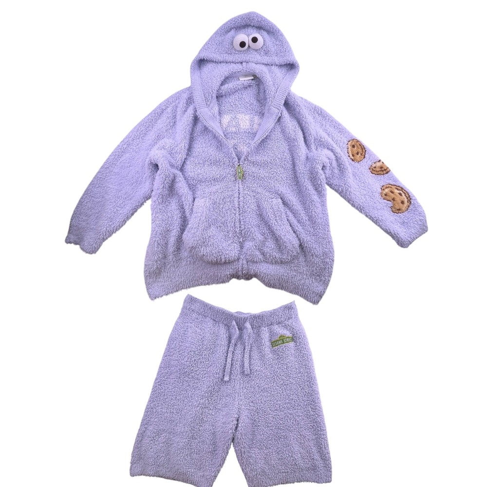 Gelato Pique Sesame Street Cookie Monster Jacket and Shorts Unisex M STAIN SEEN